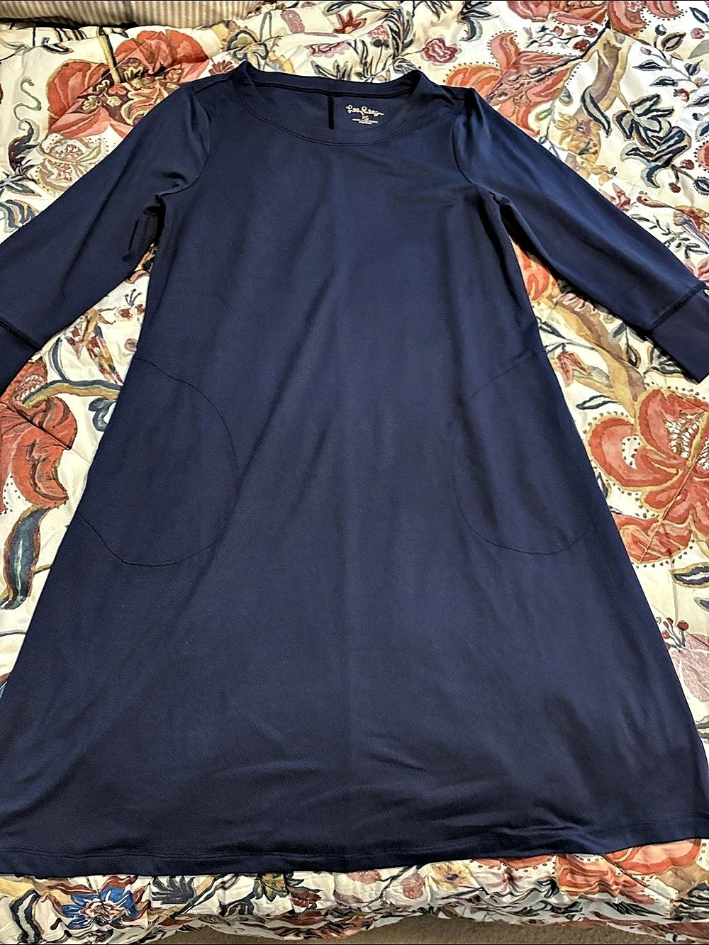 Lily Pulitzer navy downtown jersey dress. New with tags. Size XS